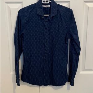 Express Men’s SM. Extra slim fit dress shirt. Navy